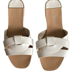 Jeeini Sandal Slide Sz 37 (US 6.5/7) Light Beige 29R